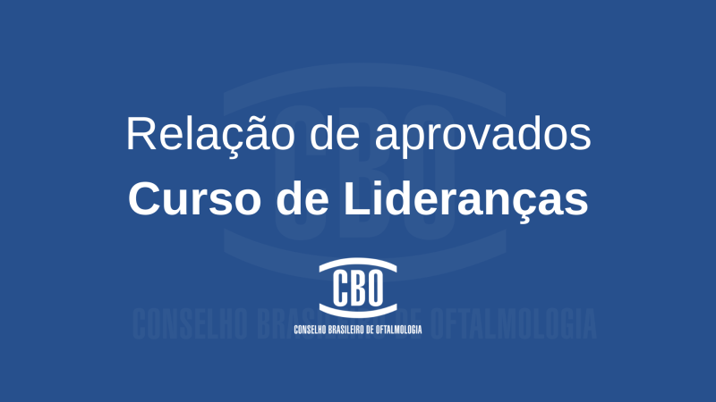 Relação de aprovados Curso de Lideranças CBO 2023 -2024