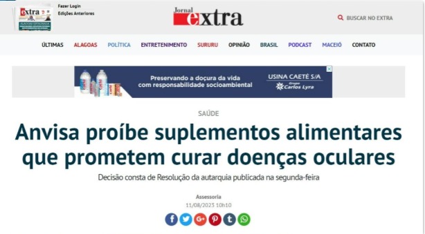 Após denúncia do Conselho Brasileiro de Oftalmologia, a Anvisa proíbe suplementos alimentares | Jornal Extra