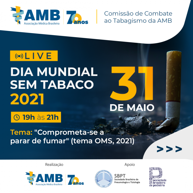 AMB lança campanha em apoio ao Dia Mundial Sem Tabaco